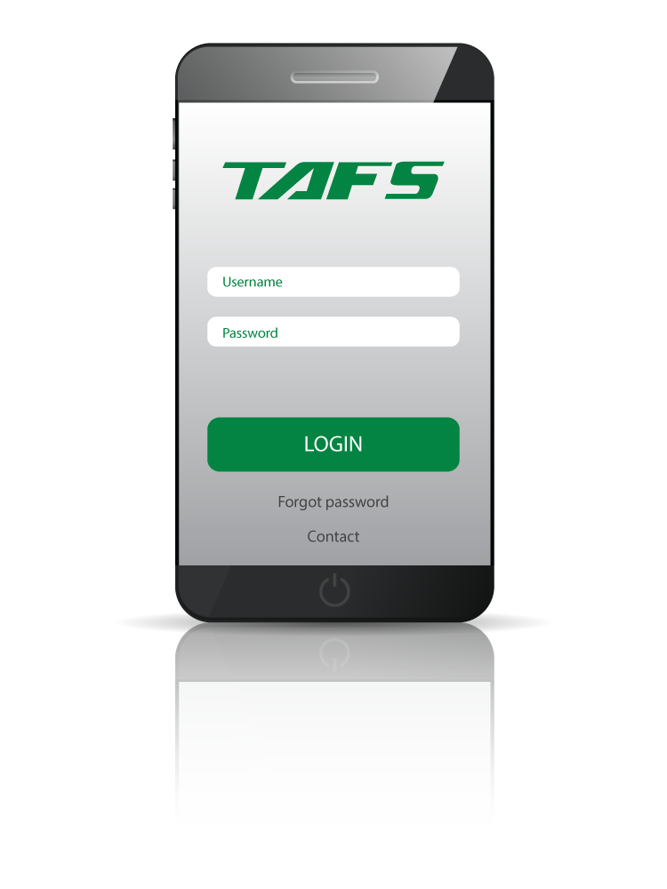 tafs-mobile-app Image of the TAFS Mobile App Home Screen