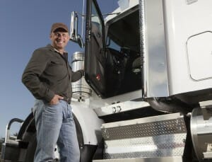 Trucker at a Truckstop